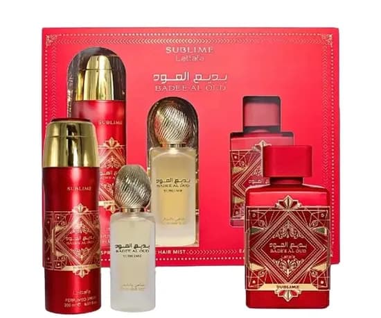 Perfume Kit Lattafa Badee Al Oud Sublime 3P