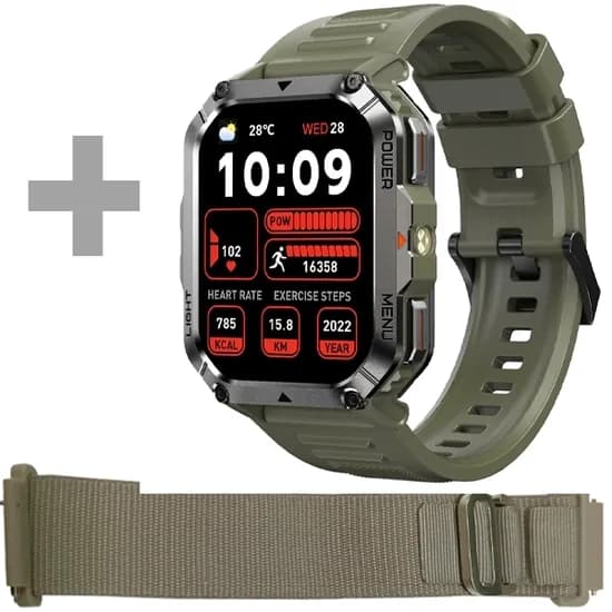 Relógio Blackview W70 Pro com Bluetooth - Verde + Pulseira
