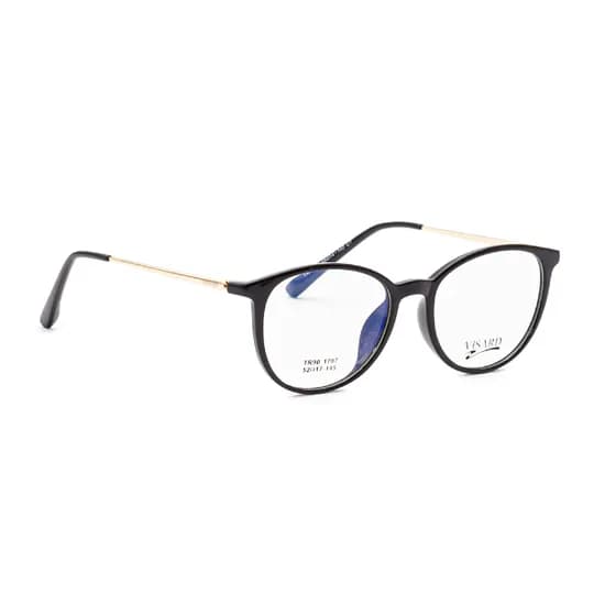 Armação para Óculos de Grau Visard TR1707 C1 Tam. 48-14-140MM - Preto/Dourado