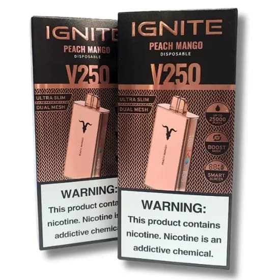Pod Descartável Ignite V120 Gold Sabor:Peach Ice