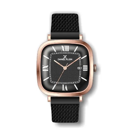 Relógio Analógico Masculino Daniel Klein Premium DK.1.12336-4 - Preto e Rosa Ouro