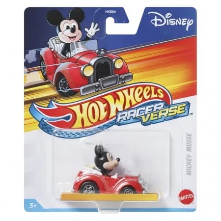 Car Hot Wheels Racer Verse Mickey Mouse In Vintage Red 9801