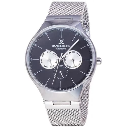Relógio Analógico Daniel Klein Exclusive DK11820-2 Masculino, Metal - Prata e Preto