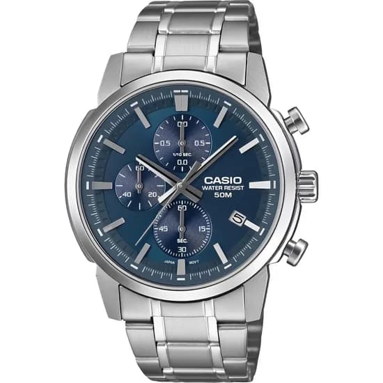 Relógio Casio Dress MTP-E510D-2A2VDF Analógico Masculino - Blue/Silver