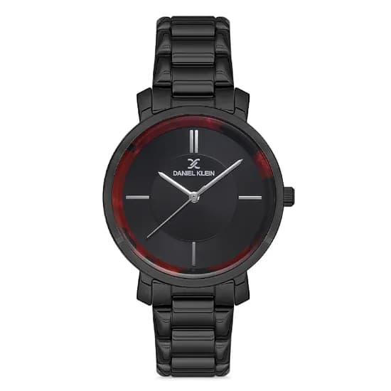 Relogio Analogico Feminino Daniel Klein DK.1.12705-3 Premium Ladies / Pulseira de Aço Inoxidável - Preto