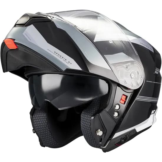 Capacete MT Helmets Genesis SV Raccoon B12 - Articulado - Tamanho L - com Óculos Interno - Gloss