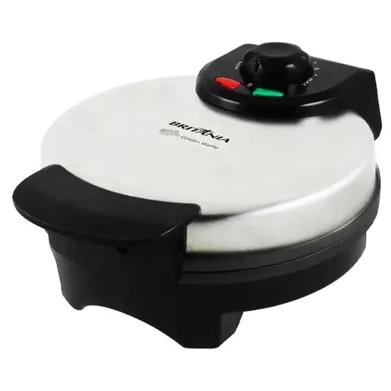 Máquina para Waffles Britânia Golden Waffle 850 Watts 127V ~ 60HZ - Prata/Preta
