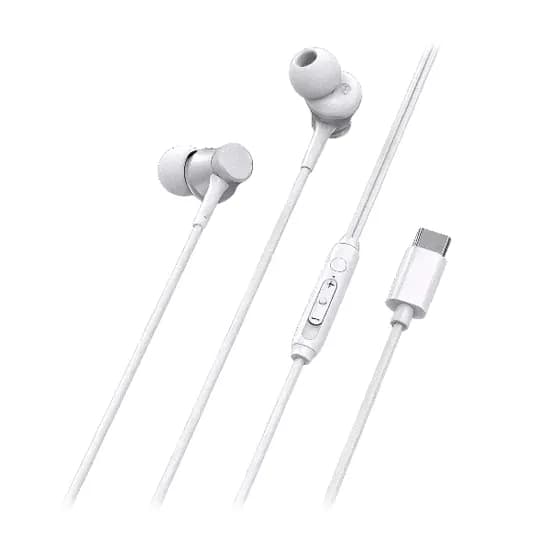 Fone de Ouvido com Fio G-Tide CW02 USB-C com Microfone / 1.2 Metros - Branco