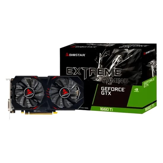 Placa de Vídeo Biostar Extreme Gaming Nvidia Geforce GTX-1661TI 6GB GDDR5 - VN1666TF69