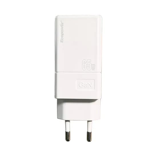 Carregador c/Cabo Ecopower EP-7025 1USB/2USB-C 65W - Branco