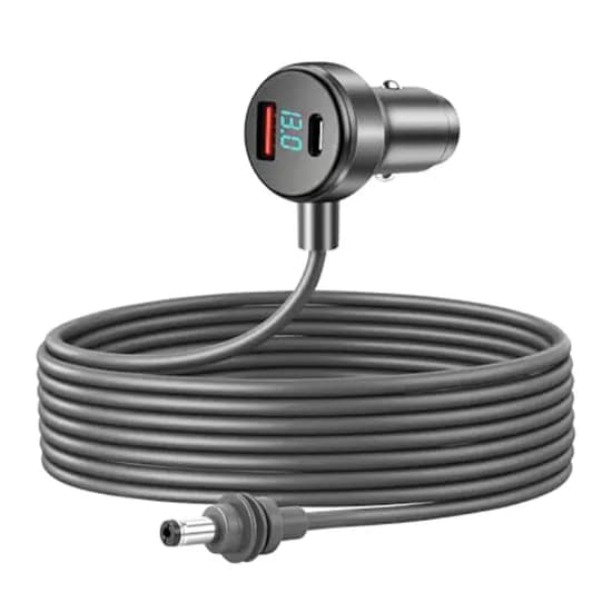 Cabo para Carro Adaptador de Isqueiro para Roteador Starlink Mini / 5 Metros