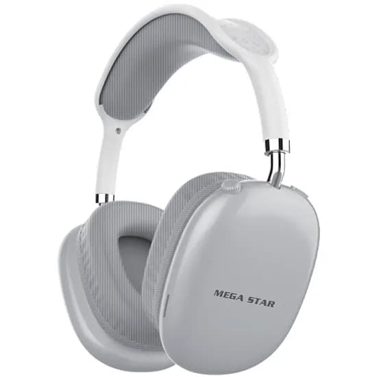 Fone de Ouvido Sem Fio Megastar HPV04BTS - Prata/Branco