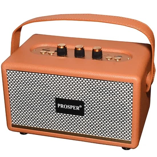 Speaker Prosper MK-321 / 60W com Bluetooth / Auxiliar / USB / TF / Micro SD - Marrom
