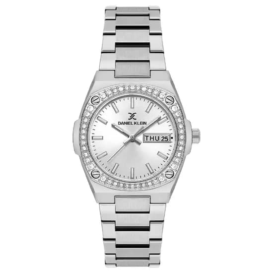 Relogio Analogico Feminino Daniel Klein DK.1.14122-1 Premium Lady / Pulseira de Aço Inoxidável - Prata