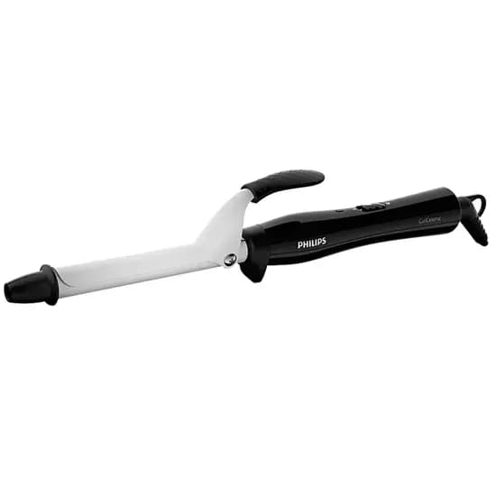 Modelador de Cabelo Philips Curl Ceramic BHB862 de 16 MM 200 °C Bivolt - Preto/Branco