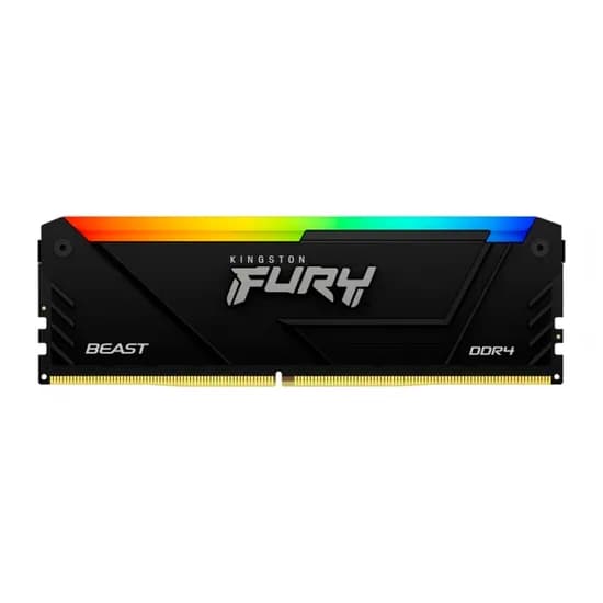 Memória Kingston Fury Beast RGB, DDR4 8GB (1X8GB), 3200MHZ, KF432C16BB2A/8, Preto