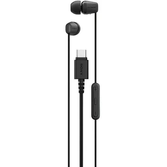 Fone de Ouvido Sony IER-EX15C 3,5 MM USB-C com Microfone - Preto