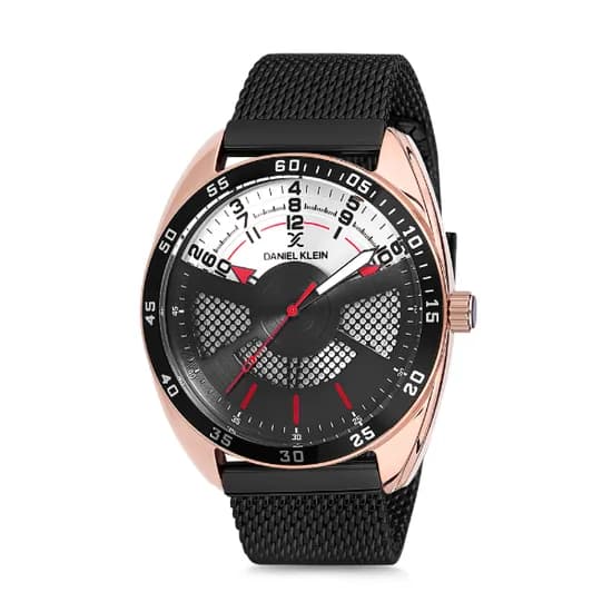 Relógio Analógico Masculino Daniel Klein Premium DK12221-3 - Preto e Rosa Ouro