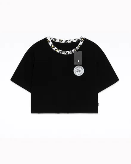 Remera Converse Croped Leopard Black AP01H2321-002