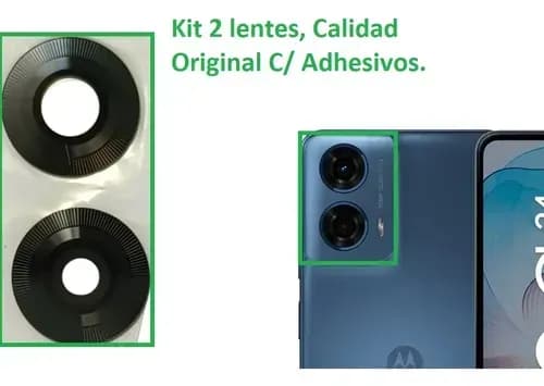 Lente Camera Motorola E15(Vidrio/2 En 1)