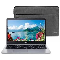 Notebook Acer Chromebook 315 CB315-4H-P8FZ Intel Pentium N6000 Tela HD 15.6" / 4GB de Ram / 128GB Emmc / Chromeos - Pure Prata (Inglês)
