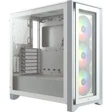 Gabinete Corsair 4000X Blanco RGB Icue Vidrio Templado