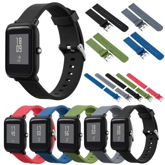 Mijobs Color Silicone Correia de Substituição para Xiaomi Amazfit Bip Bit Pace Lite Youth Smart Watc