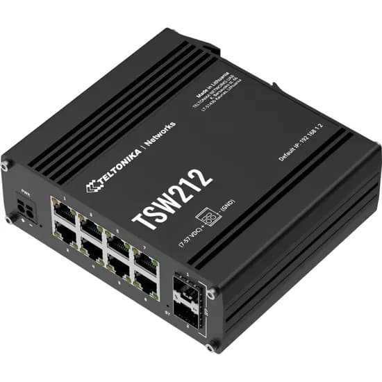 Roteador Industrial Teltonika TSW212 Gigabit/SFP - Preto