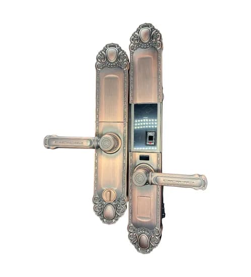 Fechadura Digital S901MAX Wifi Tuya/Senha/Chave/USB Bronze
