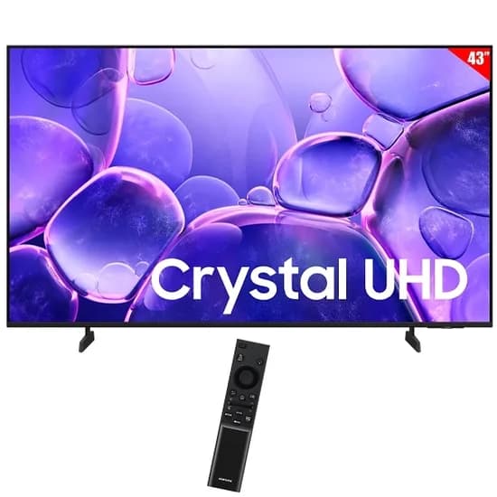 Smart TV LED 43" Samsung Crystal Uhd UN43U8000FG 4K Ultra HD Tizen Wi-Fi/Bluetooth com Conversor Digital