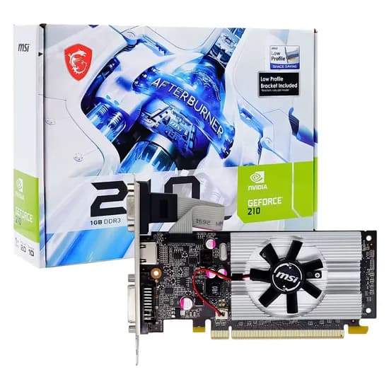 Placa de Vídeo MSI N210-MD1G Nvidia Geforce GT-210 1GB DDR3 - 912-V809