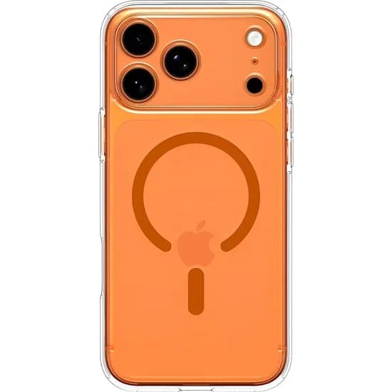Capa Protetora Spigen Ultra Hybrid Magfit para iPhone 17 Pro - Clear Orange (ACS11110)