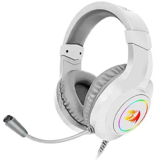 Fone Redragon Hylas H260W-RGB White Headset Gamer RGB Branco