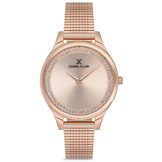 Relógio Analógico Feminino Daniel Klein DK.1.12701-2 Premium Ladies / Pulseira de Malha - Rose Gold