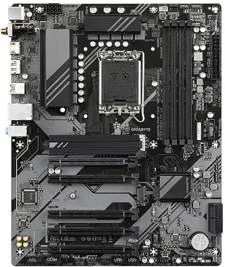Placa Mãe Gygabyte B760 DS3H Ax V2 Wifi/ USB-C/ 4XDDR5/ PCI-e/ HDMI/ DP