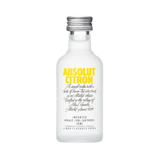 Vodka Absolute Miniatura Citron - 50ML