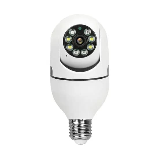 Câmera Panorâmica IP Smart Bulb E27 PTZ Speed Dome 1080P - Branco