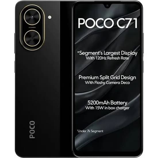 Smartphone Xiaomi Poco C71 128GB 4RAM Black Global