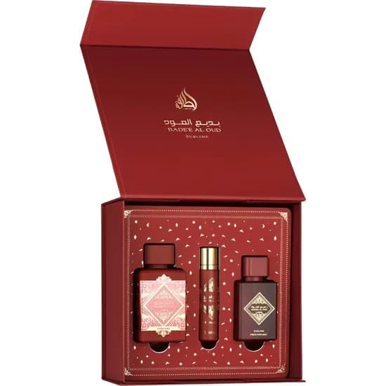 Kit Perfume Lattafa Bade'e Al Oud Sublime - Unissex 3 Peças