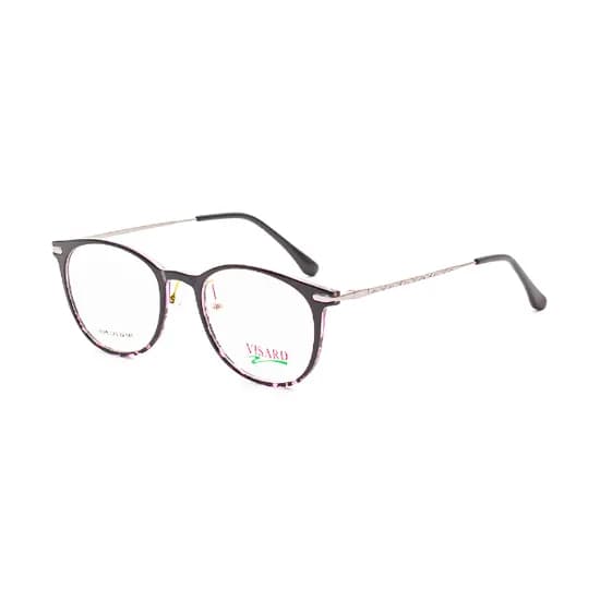 Armação para Óculos de Grau Visard T8188 C2 Tam. 52-20-141MM - Preto/Prata