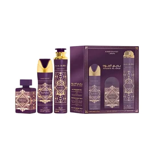 Lattafa Kit Badee Amethyst 100ML+Deo+Air Fresh