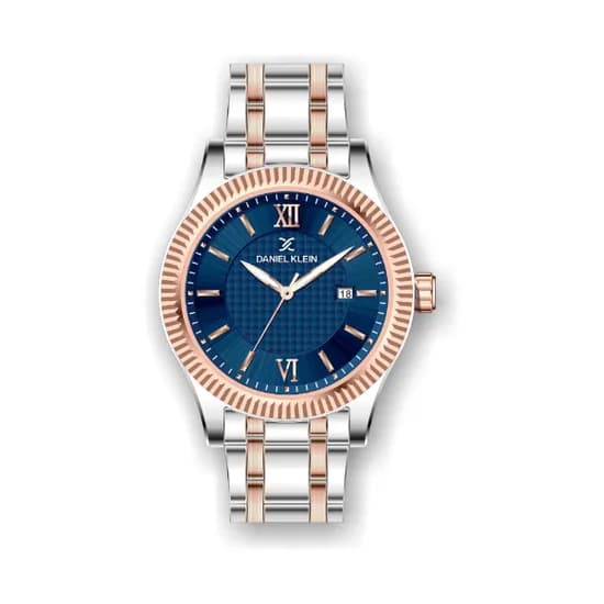 Relógio Analógico Masculino Daniel Klein Premium DK.1.12389-1 - Prata e Rosa Ouro