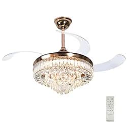 Ventilador Satellite A-FAN8101 com Luminária 66W / Bivolt - Dourado (Teto)