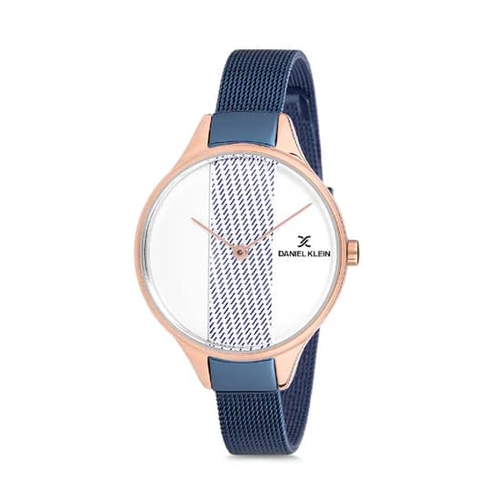 Relógio Analógico Feminino Daniel Klein Fiord DK12182-5 - Azul e Rosa Ouro