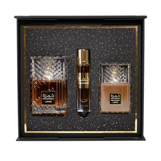 Lattafa Kit Khamrah 100ML+12ML+Hair Mist 50ML