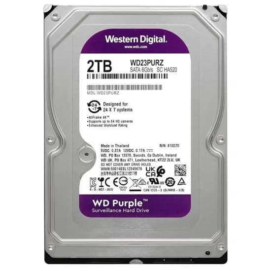 HD 2TB WD Purple WD23PURZ Surv 5400RPM 3.5"