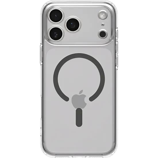 Capa Protetora Spigen Crystal Hybrid Magfit para iPhone 17 Pro Max - Clear Graphite (ACS09600)