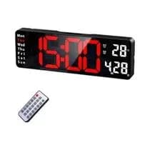 Relógio Digital de Parede Satellite AC-T6812 LED Vermelho