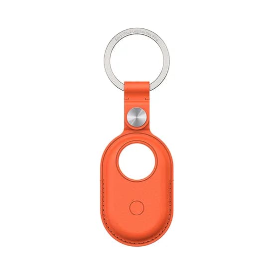 Estuche Con Llavero Samsung Strap Studio Leather Key Ring GP-FUT560BRAOW para Galaxy Smart Tag 2 Naranja