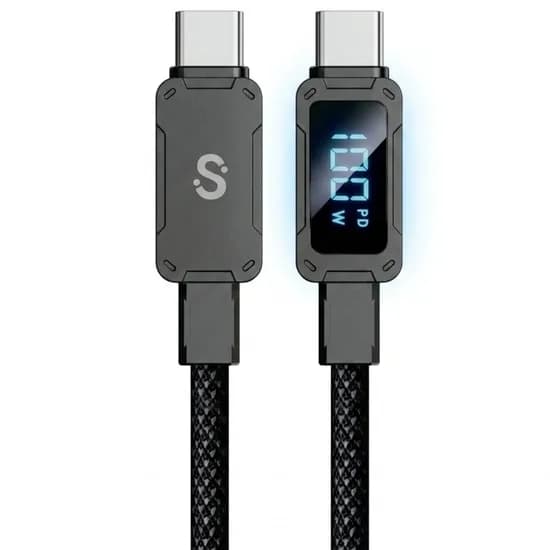 Cale Smartfy FCC02G USB-C A USB-C 1.5M 100W Display Charger - Black